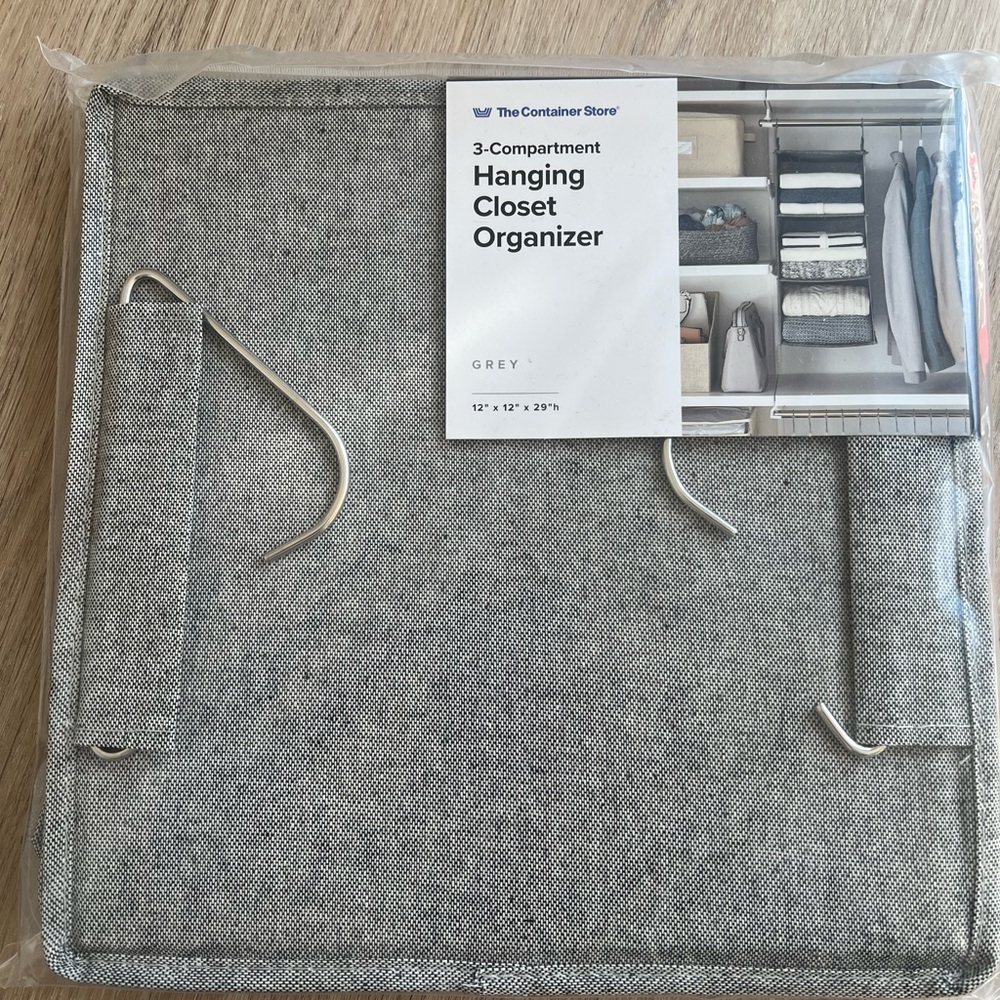 The Container Store Gray Hanging Closet Organizer